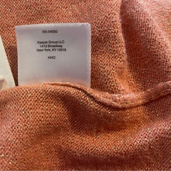 Kasper Medium Knit Sleeveless Metallic Top - Picture 11 of 11